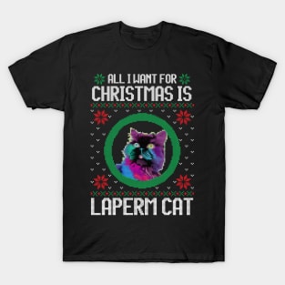 All I Want for Christmas is Laperm Cat - Christmas Gift for Cat Lover T-Shirt